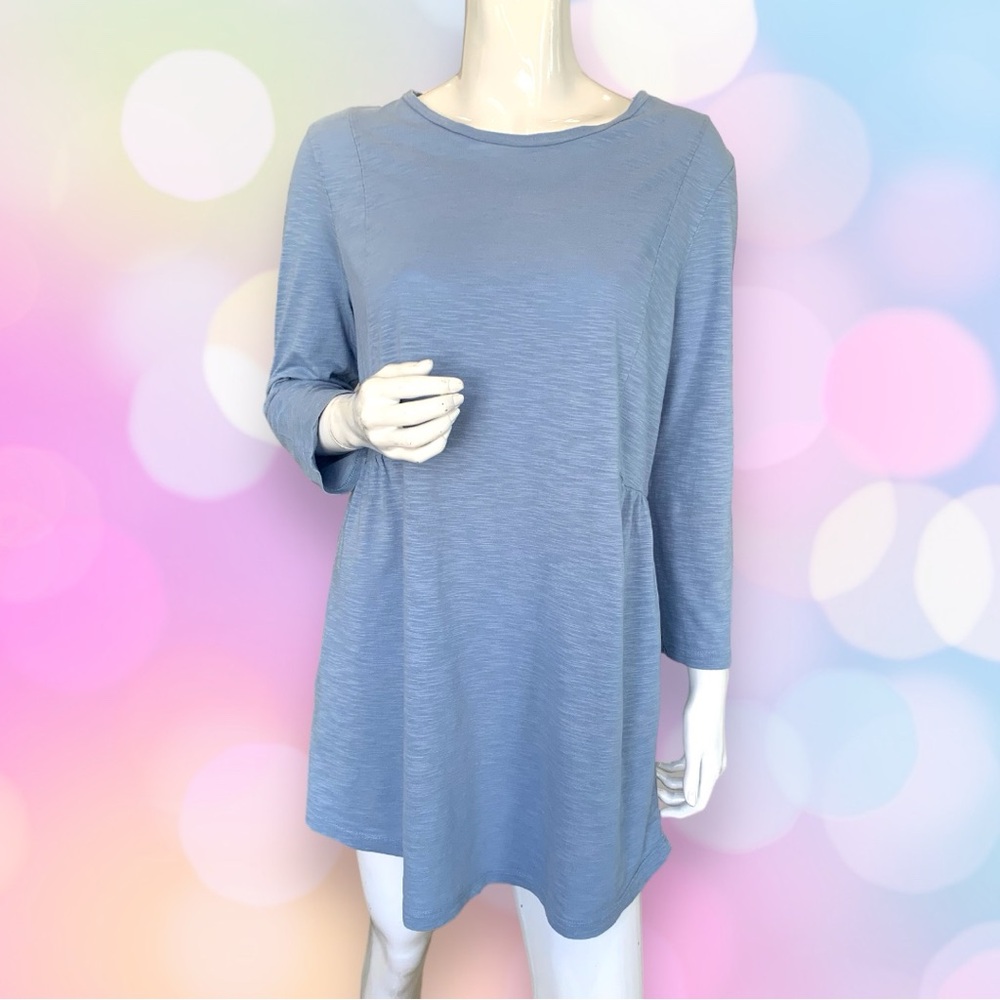 J. JILL LIGHTWEIGHT LONG SLEEVE COTTON TUNIC TOP. WOMEN’S SIZE MEDIUM TALL